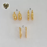 (1-2593) Gold Laminate Hoops - BGO