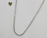 (4-3200-1) Stainless Steel - 3mm Alternative Box Link Chain - 20" - Fantasy World Jewelry