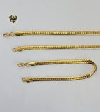 (4-7121) Stainless Steel - 5mm Curb Link Men Set - 24''. - Fantasy World Jewelry