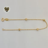 (1-0454) Gold Laminate - 1.5mm Balls Link Bracelet - BGF - Fantasy World Jewelry