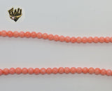 (MBEAD-86) 5mm Coral Beads - Fantasy World Jewelry