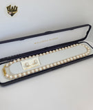 (MSET-16) Gold Laminate - 8mm Mallorca Pearls Set - BGF