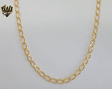 (1-1830) Gold Laminate - 5mm Open Curb Link Chain - BGF