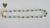 (1-0145) Gold Laminate - 4.5mm Eyes Anklets - 10" - BGF - Fantasy World Jewelry