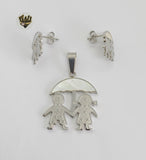 (4-9082) Stainless Steel - Kids Set for Woman. - Fantasy World Jewelry