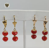 (1-1094) Gold Laminate - Stone Earrings - BGO - Fantasy World Jewelry
