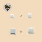 (2-3201) 925 Sterling Silver - Plain Square Stud Earrings. - Fantasy World Jewelry