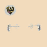 (2-3086) 925 Sterling Silver - Zircon Stud Earrings. - Fantasy World Jewelry
