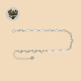 (2-0441) 925 Sterling Silver - 5mm Moon Link Bracelet.