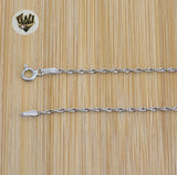 (2-8096) 925 Sterling Silver - 1.5mm Magic Twist Link Chains. - Fantasy World Jewelry