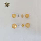 (1-1076-1) Gold Laminate - Carved Stud Earrings - BGO