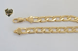 (1-0468) Gold Laminate - 8mm Open Link Bracelet - 7.5" - BGF - Fantasy World Jewelry