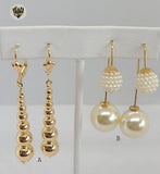 (1-1052) Gold Laminate Earrings - BGF - Fantasy World Jewelry