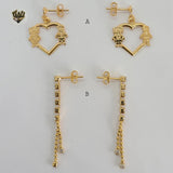 (1-1153) Gold Laminate Earrings - BGF - Fantasy World Jewelry