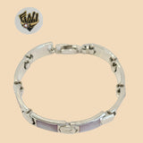 (2-0397) 925 Sterling Silver - 8.5mm Alternative Bracelet 7.5" - Fantasy World Jewelry