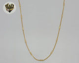 (1-1647) Gold Laminate - 1mm Alternative Box Link Chain - BGF - Fantasy World Jewelry
