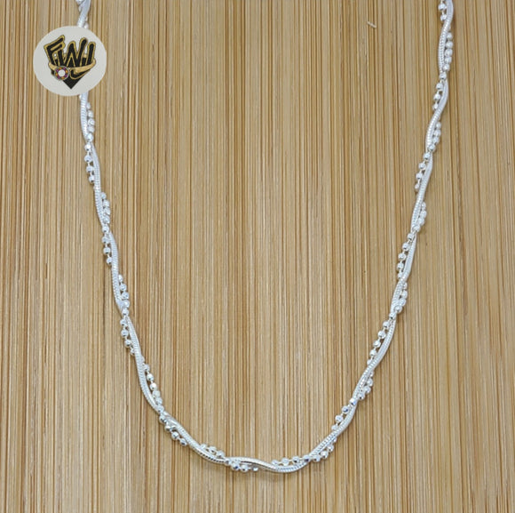 (sv-sw-01) 925 Sterling Silver - Twister Link Chain. - Fantasy World Jewelry
