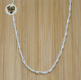 (sv-sw-01) 925 Sterling Silver - Twister Link Chain. - Fantasy World Jewelry