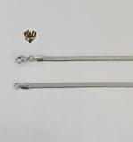 (4-7081) Stainless Steel - 4mm Herringbone Necklace - 18". - Fantasy World Jewelry