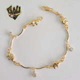 (1-0558) Gold Laminate Bracelet-6mm Elephant Bracelet -7.5''- BGF - Fantasy World Jewelry