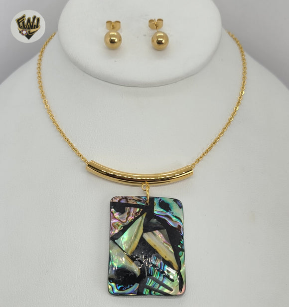 (4-7076) Stainless Steel - 2mm Abalone Set - 18