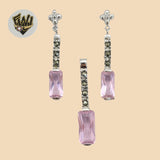 (2-6886) 925 Sterling Silver - Zircon Set. - Fantasy World Jewelry