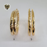 (1-2747) Gold Laminate Hoops - BGO - Fantasy World Jewelry