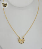 (1-6305-1) Laminado de oro - Collar de herradura con eslabones Rolo - 18" - BGF