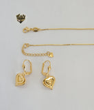 (1-6015) Gold Laminate - Heart Set - BGF - Fantasy World Jewelry