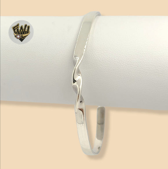 (2-0680) 925 Sterling Silver - 4mm Knot Bangle - 2.1/2