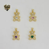 (1-2467-1) Gold Laminate - Teddy Bears Pendants - BGO