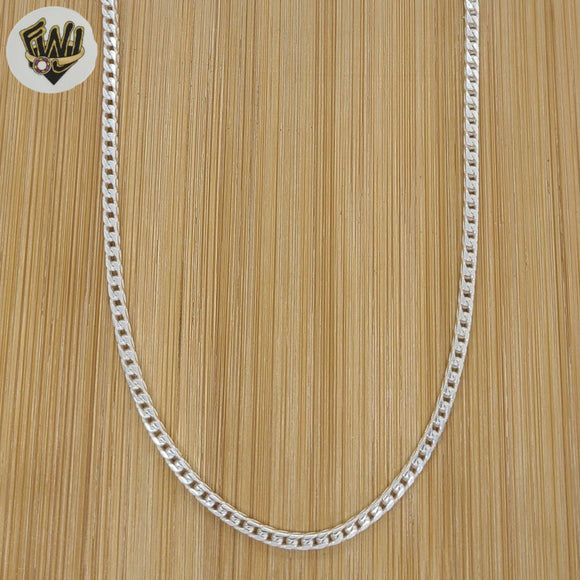 (2-2669) 925 Sterling Silver - 2.4mm Alternative Link Chain.