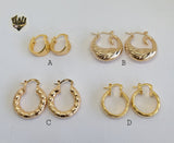 (1-2602 A-D) Gold Laminate Hoops - BGO - Fantasy World Jewelry