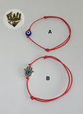 (MBRA-03) Fashion Red String Bracelet, Dozen 12pc - Fantasy World Jewelry