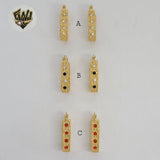 (1-2646-1) Laminado Oro - Aros Ovalados Zircon - BGO