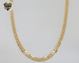 (1-1918) Gold Laminate - 7mm Flat Mariner Link Chain - BGF