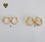 (1-2627) Gold Laminate Hoops- BGO - Fantasy World Jewelry