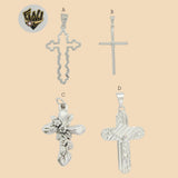 (2-1010) 925 Sterling Silver - Cross Pendants. - Fantasy World Jewelry