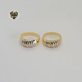 (1-3108) Gold Laminate- Two tone Dome Ring - BGF - Fantasy World Jewelry