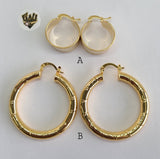 (1-2704) Gold Laminate Hoops - BGO - Fantasy World Jewelry