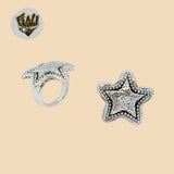 (2-5076) Plata de Ley 925 - Anillo Estrella de Mar