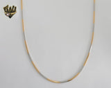 (1-5001) Gold Laminate - 2mm Snake Link Two Tones Chain - BGO