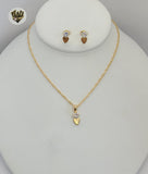 (1-6075) Gold Laminate - Heart Set - BGF - Fantasy World Jewelry