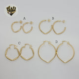 (1-2981) Gold Laminate - Plain Hoops - BGF - Fantasy World Jewelry