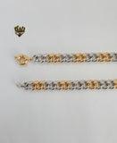 (1-6314) Gold Laminate - Two Tones Curb Necklace - BGO - Fantasy World Jewelry