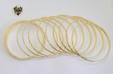(1-4048) Gold Laminate - 3.5mm D/C Bangles - Dozen - BGO - Fantasy World Jewelry