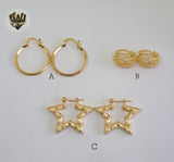(1-2606 A-F) Gold Laminate Hoops - BGO - Fantasy World Jewelry