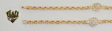 (1-0884) Gold Laminate - 4mm Alternative Bracelet - 7.5" - BGO - Fantasy World Jewelry