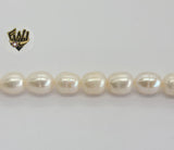 (MBEAD-38) 8mm Freshwater Pearls - Oval - Fantasy World Jewelry