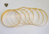 (1-4033) Gold Laminate - 3.5mm Two Tones Bangles - Dozen - BGO - Fantasy World Jewelry